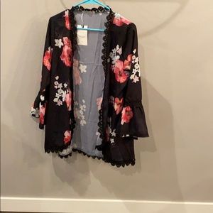 Floral kimono cardigan